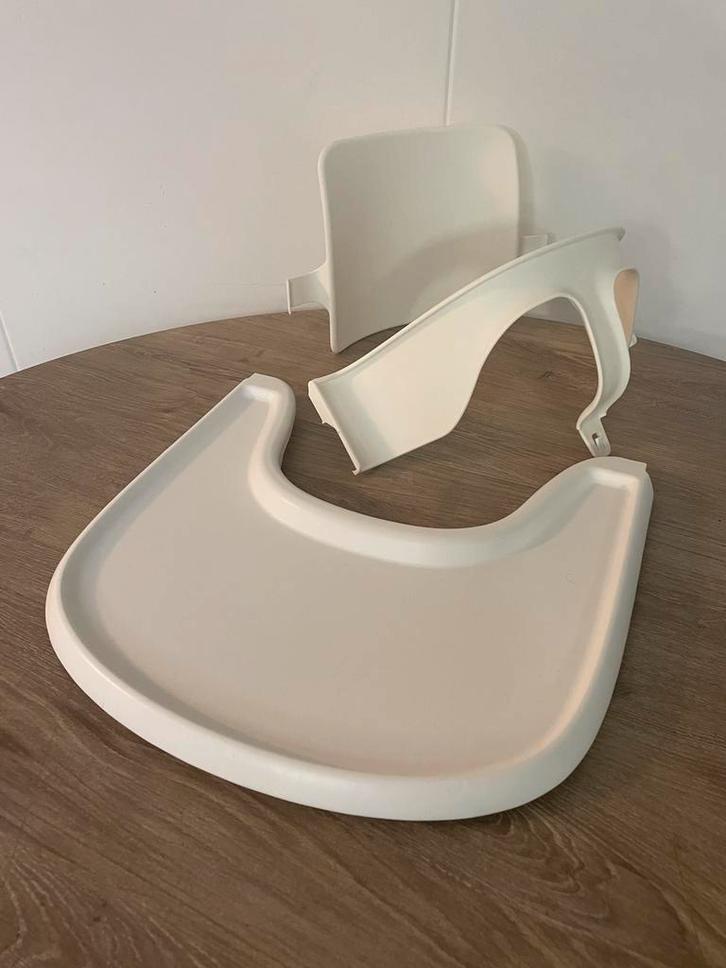 Stokke Tripp Trapp BabySet Wit ZGAN, Kinderen en Baby's, Kinderstoelen, Zo goed als nieuw, Overige typen, Afneembaar eetblad, Stoelverkleiner