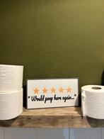Toilet decoratie, wc decoratie, Huis en Inrichting, Woonaccessoires | Tekstborden en Spreuken, Ophalen of Verzenden, Nieuw