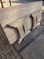 Robuuste eiken Kloostertafel 210x90cm, Huis en Inrichting, Tafels | Eettafels, Ophalen, 200 cm of meer, 50 tot 100 cm, Landelijk