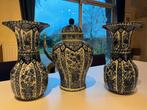 Delfts blauwe kast vazen 30 - 34 cm hoog, Antiek en Kunst, Ophalen
