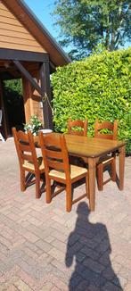 ZEER STEVIGE,NETTE EN HANDIGE EIKEN TAFEL EVT MET 4 STOELEN, Huis en Inrichting, Tafels | Eettafels, Ophalen, Eikenhout, 50 tot 100 cm