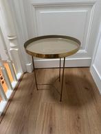 Bijzettafel Bloomingville, goud/greige, 45 tot 60 cm, Minder dan 55 cm, Metaal of Aluminium, Rond