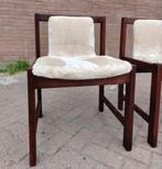 Pastoe - set van 4 wengéhouten stoelen., Huis en Inrichting, Stoelen, Ophalen, Zwart, Zo goed als nieuw, Vier