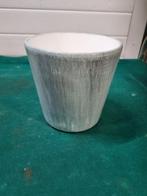 bloempot blauw grijs gestreept, Tuin en Terras, Bloempotten, Ophalen of Verzenden, 'T Olde Gre-j, Info@toldegrej.nl, Endepoelstraat 20f Didam
