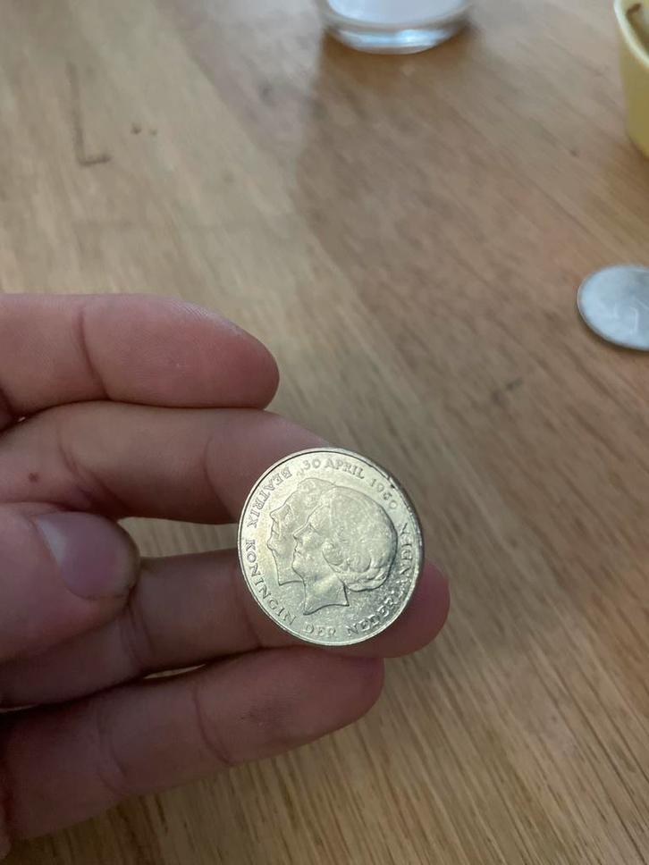 1 Gulden 1980 - Dubbelkop - Beatrix Inhuldiging, Postzegels en Munten, Munten | Nederland, Losse munt, 1 gulden, Koningin Beatrix