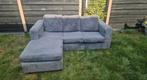 Grijze ribstof bank 190cm breed, Huis en Inrichting, Ophalen, Gebruikt, 150 tot 200 cm, Hoekbank
