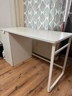 IKEA witte tafel met opbergruimte - Amsterdam,Nachtwachtlaan, Huis en Inrichting, Bureaus, Ophalen, Zo goed als nieuw