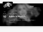 Adele tickets in München 10 augustus, Augustus, Twee personen