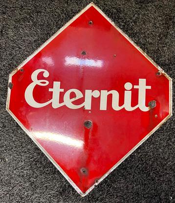 Vintage Emaille Bord Eternit 1956 beschikbaar voor biedingen