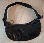 Vintage zwart lederen CLAUDIO FERRICI tas, Verzenden, Gebruikt, Zwart