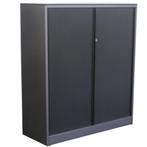 Ahrend Roldeurkast Antraciet Zwart Lichtgrijs 139 x 120 x 45, Gebruikt, 100 tot 150 cm, 100 tot 150 cm, Ophalen of Verzenden