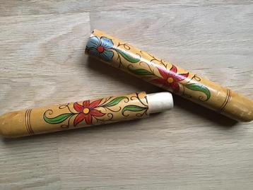 Vintage breinaalden koker. beschikbaar voor biedingen
