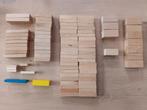Langwerpige blokken blokjes hout houten langwerpig, Ophalen of Verzenden, Gebruikt