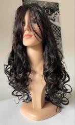 Donkerbruine Pruik met Krullen, Sieraden, Tassen en Uiterlijk, Uiterlijk | Haarverzorging, Ophalen of Verzenden, Nieuw, Pruik of Haarverlenging