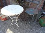 diverse antieke Franse tuintafeltjes, Ophalen, Gebruikt, Rond, Metaal