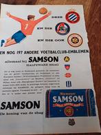 Advertentie van Samson shag voetbal emblemen Niemeyer 1961, Verzamelen, Rookartikelen, Aanstekers en Luciferdoosjes, Ophalen of Verzenden