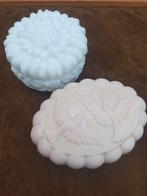 2 persglazen schaaltjes, Antiek en Kunst, Curiosa en Brocante, Ophalen