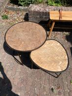 Dutchbone salontafels visgraat, Huis en Inrichting, Tafels | Salontafels, Ophalen, 50 tot 100 cm, Zo goed als nieuw, Metaal
