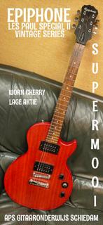 EPIPHONE LES PAUL SPECIAL II VINTAGE ED. WORN SATIN CHERRY, Ophalen of Verzenden, Zo goed als nieuw, Solid body, Epiphone