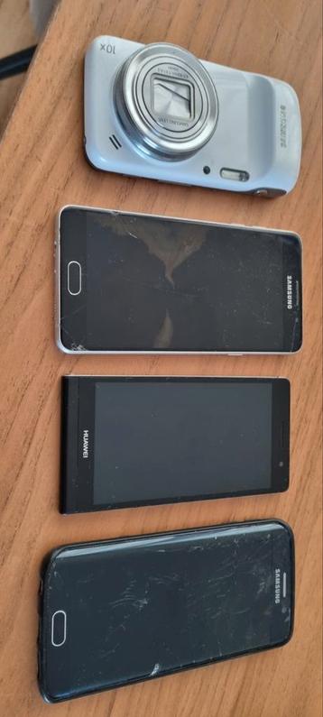 3x Samsung & 1x Huawei Telefoon - Onderdelen beschikbaar voor biedingen