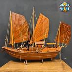 Groot houten model zeilboot Halong Jonk boot Vietnam (L90cm), Hobby en Vrije tijd, Modelbouw | Boten en Schepen, Overige merken