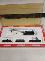 Fleischmann 5597 H0 Kraanwagenset (OVP, incompleet), Gebruikt, Wagon, Ophalen of Verzenden, Analoog