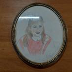 Ovale antiek brocante portretlijst schilderij lijst, Ophalen of Verzenden, Gebruikt