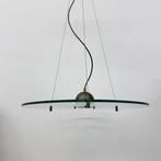 Sölken leuchten hanglamp glazen schijf met koper houder, Lamp, Lamp, Ophalen of Verzenden, Lamp