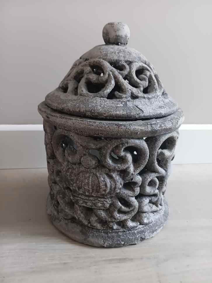 Mooi windlicht van Brynxz met deksel, Huis en Inrichting, Woonaccessoires | Kandelaars en Kaarsen, Zo goed als nieuw, 25 tot 50 cm