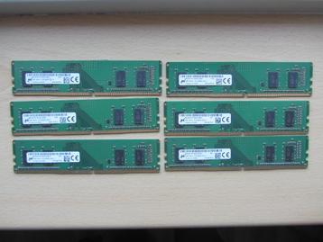 6x Micron 4GB PC4-21300 DDR4-2666MHz non-ECC Unbuffered CL19 beschikbaar voor biedingen