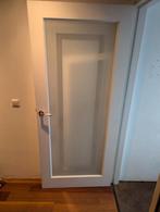 3 hardhouten binnendeuren met glas, Ophalen, Gebruikt, 80 tot 100 cm, Binnendeur