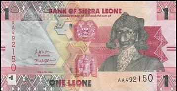 Sierra Leone bankbiljet 1 Leone Bai Bureh 2022 UNC beschikbaar voor biedingen