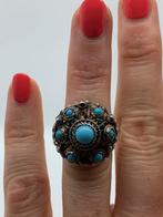 V77 Prachtige zilveren streekdracht ring maat 16, Sieraden, Tassen en Uiterlijk, Antieke sieraden, Ophalen of Verzenden, Zilver