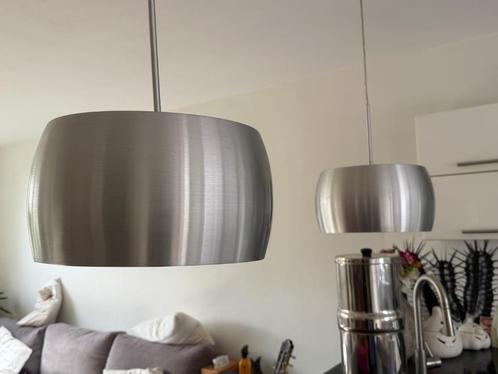 Diverse mooie RVS design (plafond) lampen, spotjes en barlam, Huis en Inrichting, Lampen | Spots, Zo goed als nieuw, Plafondspot of Wandspot