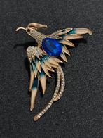 Prachtige Vogel Broche met Edelsteen, Overige materialen, 4 tot 7 cm, Ophalen of Verzenden, Zo goed als nieuw