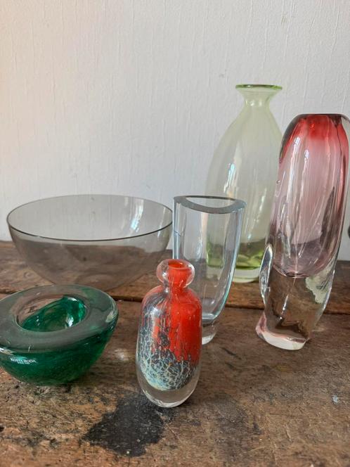 6 oude vazen / schalen oa gemerkte copier schaal, Antiek en Kunst, Antiek | Glas en Kristal, Ophalen of Verzenden