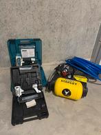 Stanley Compressor + 2 Tackers Set, Gebruikt, 6 tot 10 bar, Ophalen of Verzenden, Minder dan 200 liter/min