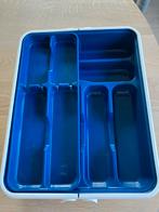 Bestekbak - Blauw Kunststof, Kunststof, Gebruikt, Ophalen of Verzenden, Vaatwasserbestendig