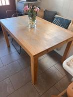 Eettafel hout 140 cm lang x 75 cm hoog, Huis en Inrichting, Tafels | Eettafels, Ophalen, Gebruikt, 100 tot 150 cm, 50 tot 100 cm