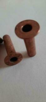 5-10 st Koperen holle KLINKNAGELS in 10 x25 mm woonboot, Ophalen of Verzenden, Nieuw