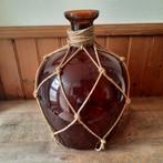 Gave vaas met touw detail, Ophalen of Verzenden, Gebruikt, Glas