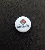 Paulaner - 25 mm button/speld/pin - Wit, Verzamelen, Biermerken, Ophalen of Verzenden, Nieuw, Overige typen, Overige merken