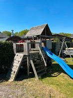 Speelhuis met glijbaan, klimwand en schommel, Kinderen en Baby's, Speelgoed | Buiten | Speeltoestellen, Ophalen, Gebruikt, Glijbaan