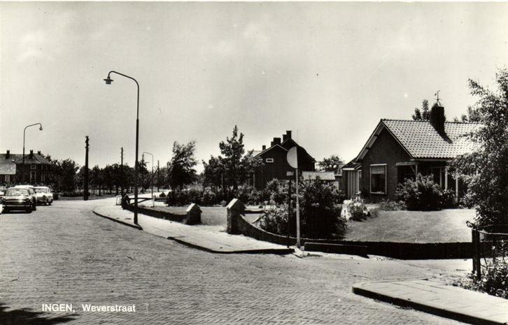 Ingen, Weverstraat - ongelopen, Verzamelen, Ansichtkaarten | Nederland, Ongelopen, Noord-Brabant, Voor 1920, Ophalen of Verzenden