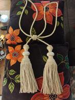 2 sets vintage gordijnkwasten – roze & zilverkleurig, Ophalen, Minder dan 50 cm, Minder dan 100 cm