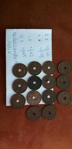 14 Nederlandsch Indië 1936 / 1945 brons munten  €20, Postzegels en Munten, Munten | Nederland, Ophalen of Verzenden