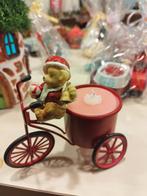 Schattige teddybeer op driewieler kaarsdecoratie, Ophalen of Verzenden, Zo goed als nieuw, Decoratie