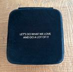 Sieradendoos met rits en spiegel, zwart velvet / fluweel., Ophalen of Verzenden, Nieuw, Zwart, Met spiegeltje(s)