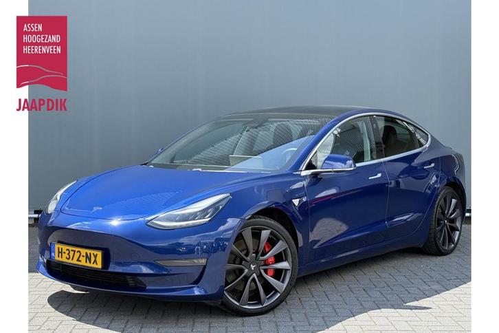 Tesla Model 3 BWJ 2020 Performance 463 PK AWD 75 kWh CAMERA, Auto's, Tesla, Bedrijf, Te koop, Model 3, 4x4, ABS, Achteruitrijcamera