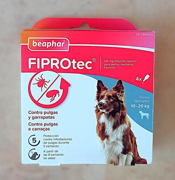 Beaphar FIPROtec Spot‑On Medium Dog (10–20 kg, 4 pipetten) beschikbaar voor biedingen